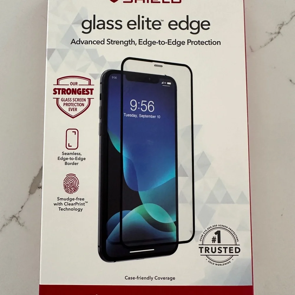 Shield Glass Elite Edge Screen Protector - Black